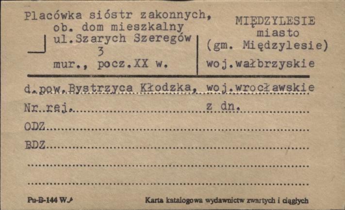 placówka sióstr zakonnych, ob. dom mieszkalny, skan 1