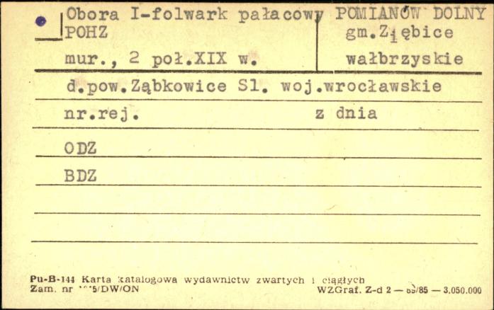 obora I - folwark pałacowy POHZ, skan 1