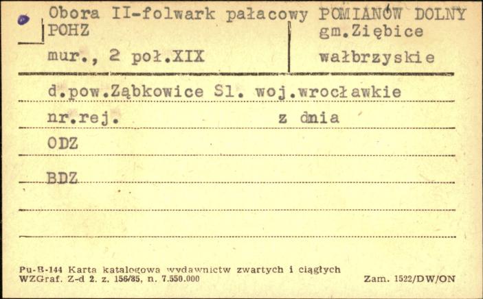 obora II - folwark pałacowy, ob. POHZ, skan 1