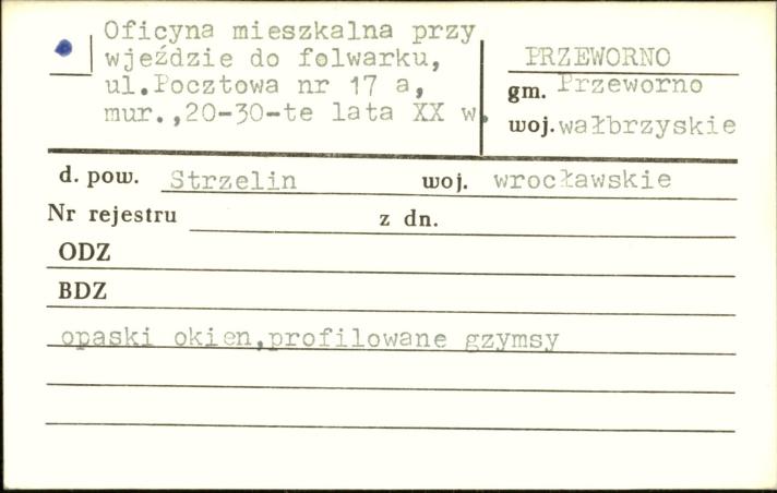 oficyna mieszkalna przy wjeździe do folwarku, skan 1