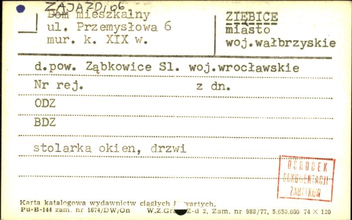 zajazd, ob. dom mieszkalny, skan 1