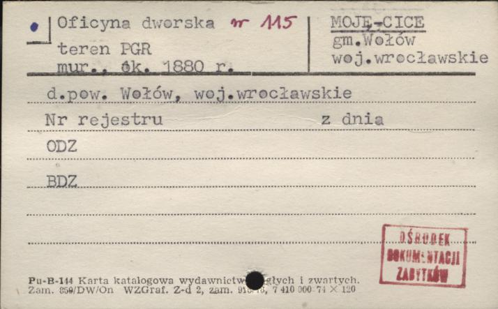 oficyna dworska, ob. PGR, skan 1
