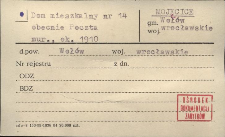 dom mieszkalny, obecnie poczta, skan 1