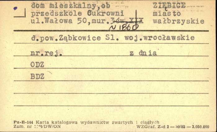dom mieszkalny, ob. przedszkole Cukrowni, skan 1