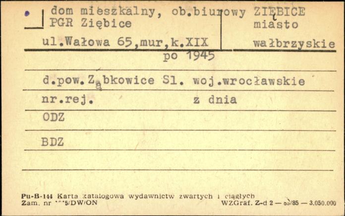 dom mieszkalny, ob. biurowy PGR Ziębice, skan 1