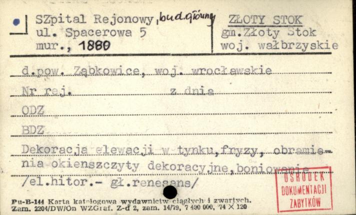 szpital rejonowy - budynek główny, skan 1
