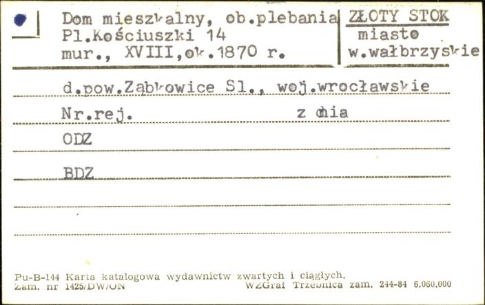 dom mieszkalny, ob. plebania, skan 1