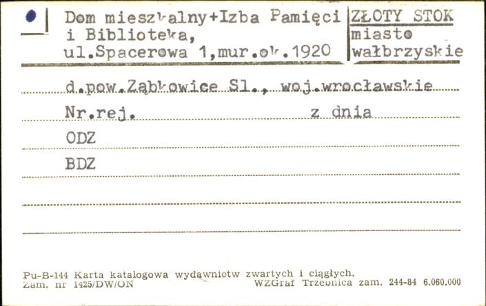dom mieszkalny + izba pamięci i biblioteka, skan 1