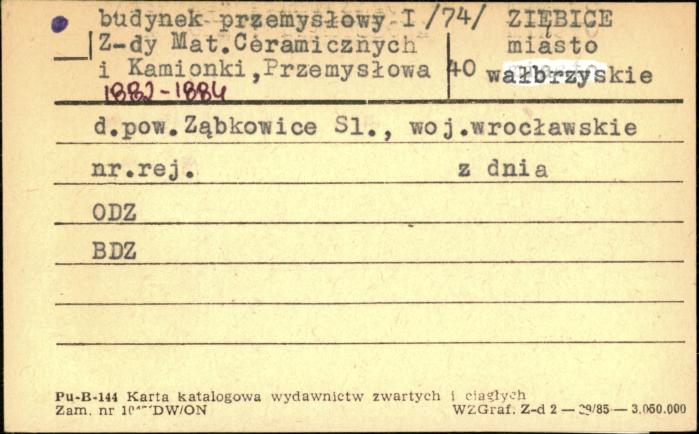budynek przemysłowy I - Z-dy Mat. Ceramicznych i Kamionki, skan 1