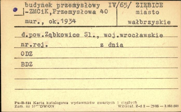 budynek przemysłowy IV - ZMCiK, skan 1
