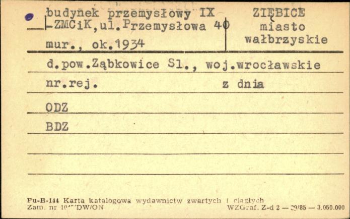 budynek przemysłowy IX - ZMCiK, skan 1