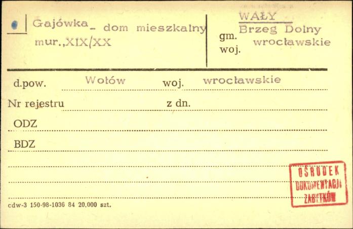 gajówka - dom mieszkalny, skan 1