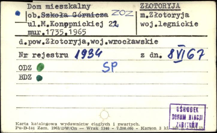 dom mieszkalny ob. zakład opieki zdrowotnej, skan 1