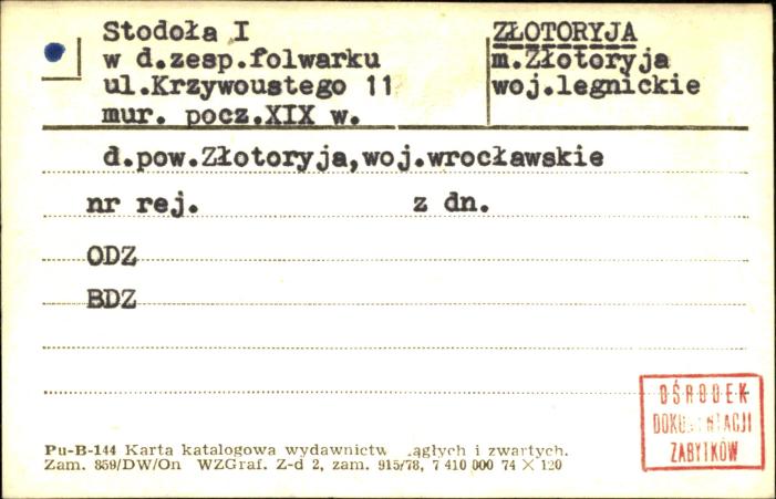 stodoła I w zespole folwarku, skan 1