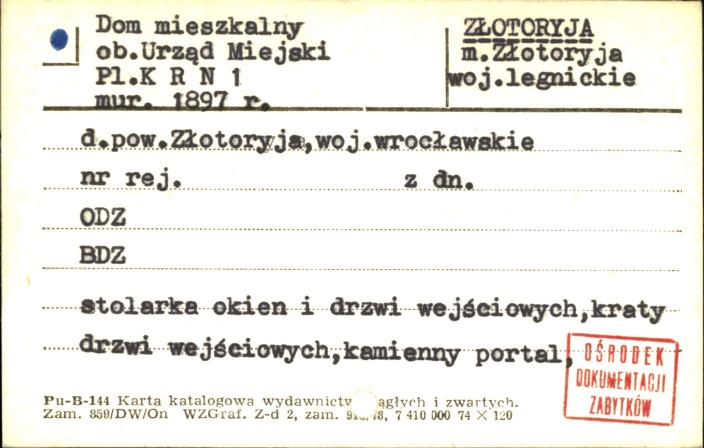 dom mieszkalny ob. Urząd Miejski, skan 1