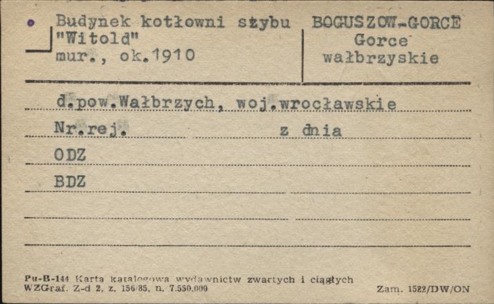 Budynek kotłowni szybu Witold, skan 1