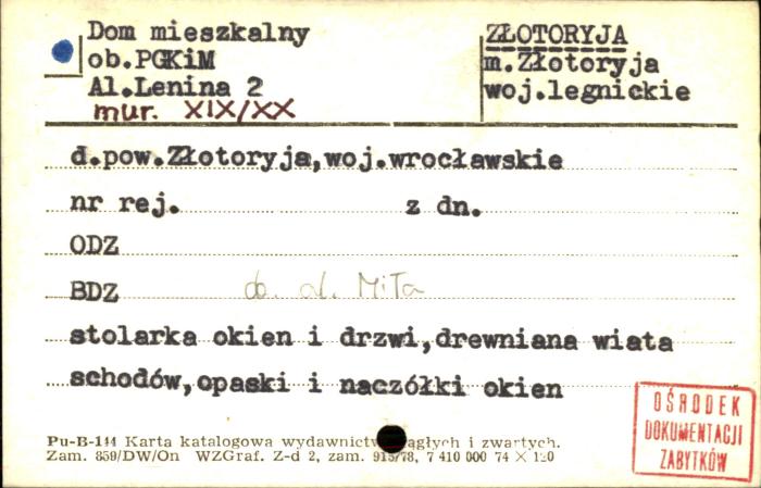 dom mieszkalny ob. PGKiM, skan 1