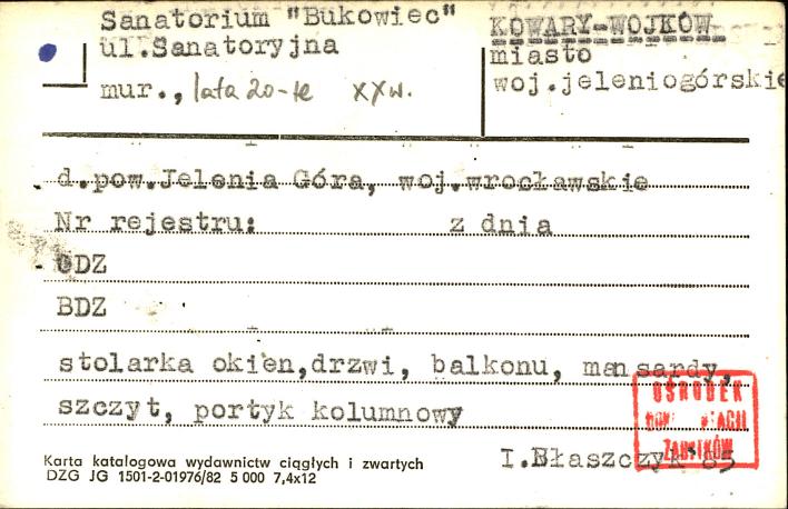sanatorium Bukowiec, skan 1
