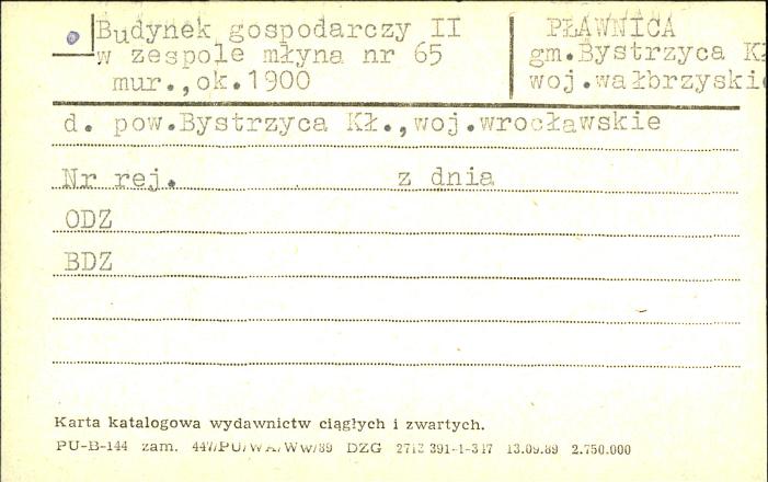 budynek gospodarczy II w zespole młyna, skan 1