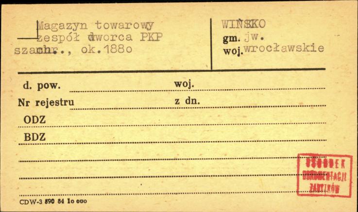 magazyn towarowy - zespół dworca PKP, skan 1