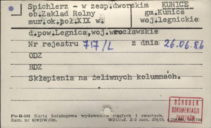 spichlerz - w zesp. dworskim ob. Zakład Rolny, skan 1