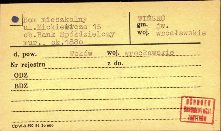 dom mieszkalny, ob. Bank Spółdzielczy, skan 1