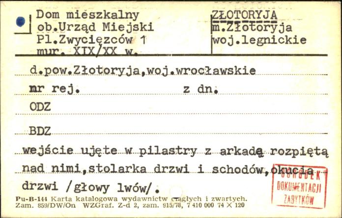 dom mieszkalny ob. Urząd Miejski, skan 1