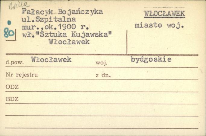 Pałacyk Bojańczyka, skan 1