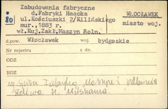 zabudowania fabryczne, d. Fabryki Haacka, skan 1