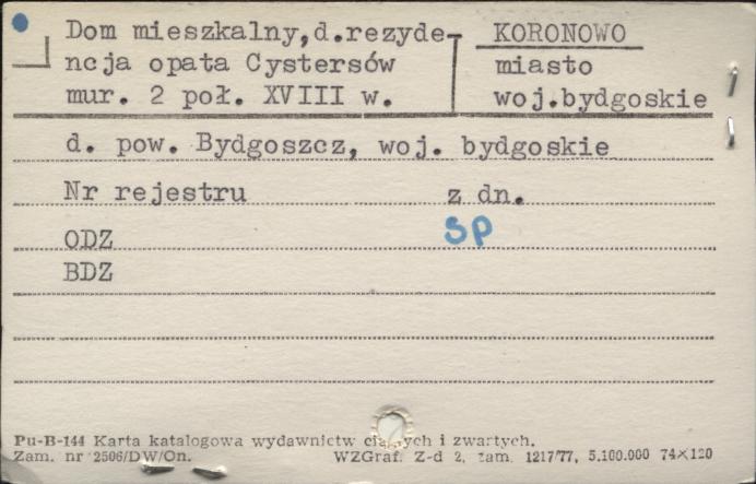 dom mieszkalny, d. rezydencja opata Cystersów, skan 1