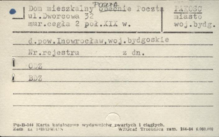 dom mieszkalny, poczta, skan 1