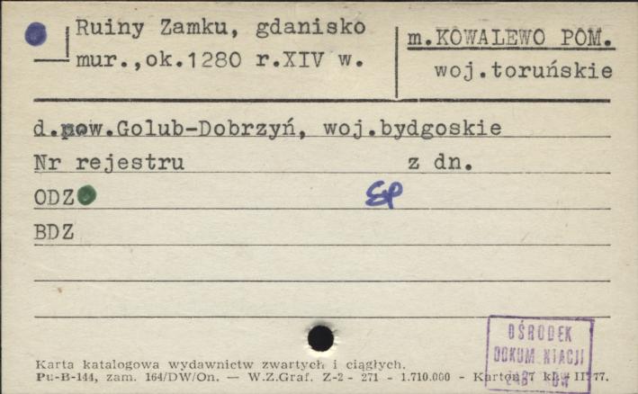 ruiny zamku, gdanisko, skan 1