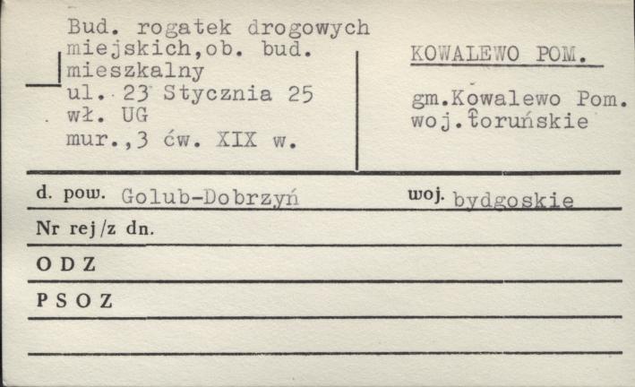 rogatki miejskie, ob. budynek mieszkalny, skan 1