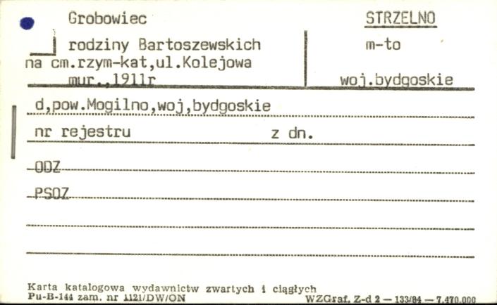 grobowiec rodziny Bartoszewskich, skan 1