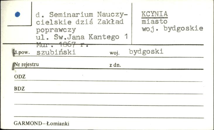 Seminarium Nauczycielskie, ob. Zakład Poprawczy, skan 1