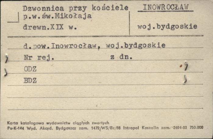 dzwonnica przy kościele pw. św. Mikołaja, skan 1