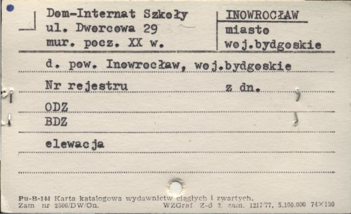 dom - internat szkoły, skan 1