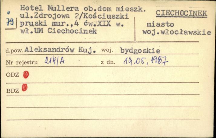 Hotel Mullera, ob. dom mieszkalny, skan 1