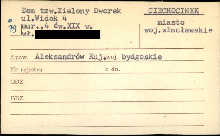 dom tzw. Zielony Dworek, skan 1