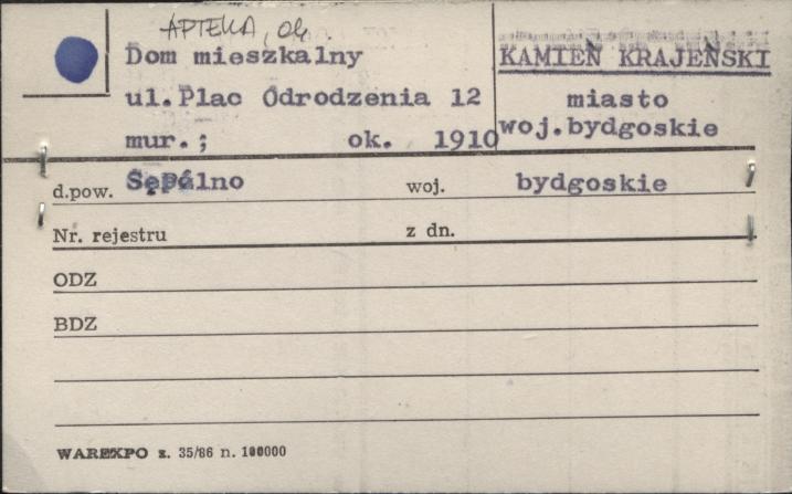 dom mieszkalny, ob. apteka, skan 1