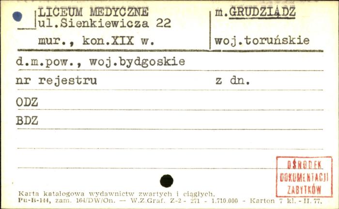 Liceum Medyczne, skan 1