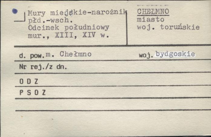 mury miejskie - narożnik płd.-wsch., odcinek południowy, skan 1