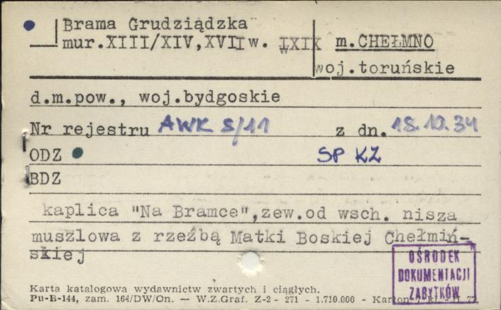 Brama Grudziądzka, skan 1
