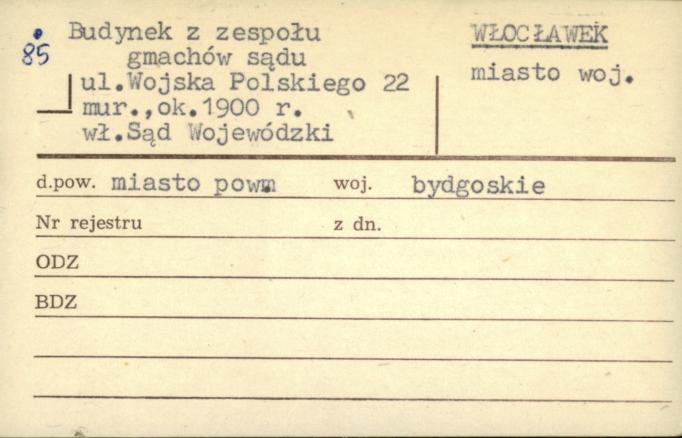 budynek z zespołu gmachów sądu, skan 1