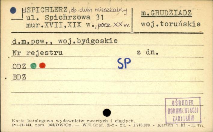 spichlerz, ob. dom, skan 1