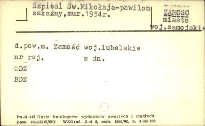 szpital św. Mikołaja - pawilon zakaźny, skan 1
