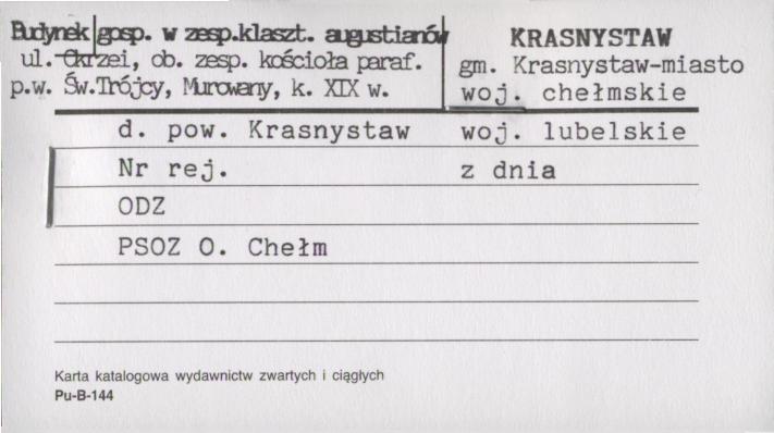 budynek gospodarczy - zespół klasztorny augustianów, tzw. nowy, skan 1