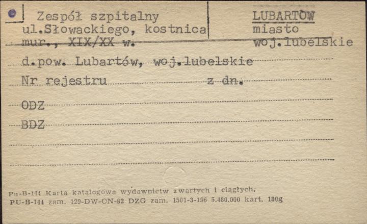 zespół szpitalny - kostnica, skan 1