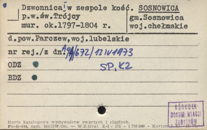 dzwonnica I w zespole kościoła pw. św. Trójcy, skan 1