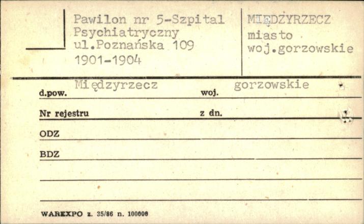 pawilon nr 5 - Szpital Psychiatryczny, skan 1